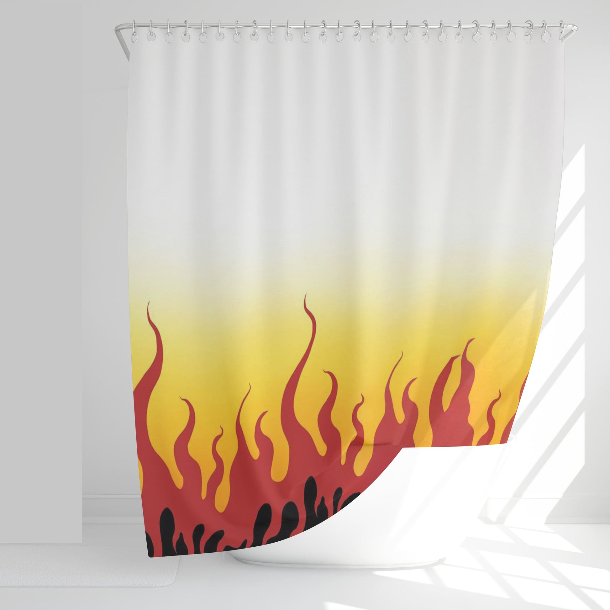 Demon Slayer Rengoku Flame Hashira Shower Curtains