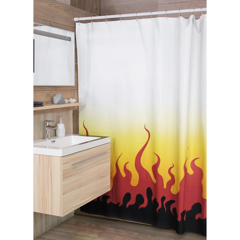 Demon Slayer Rengoku Flame Hashira Shower Curtains
