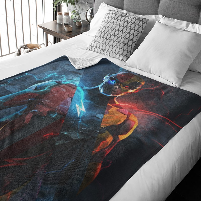 Flash Cross Brushed Comic Blend Comic Hero Blanket