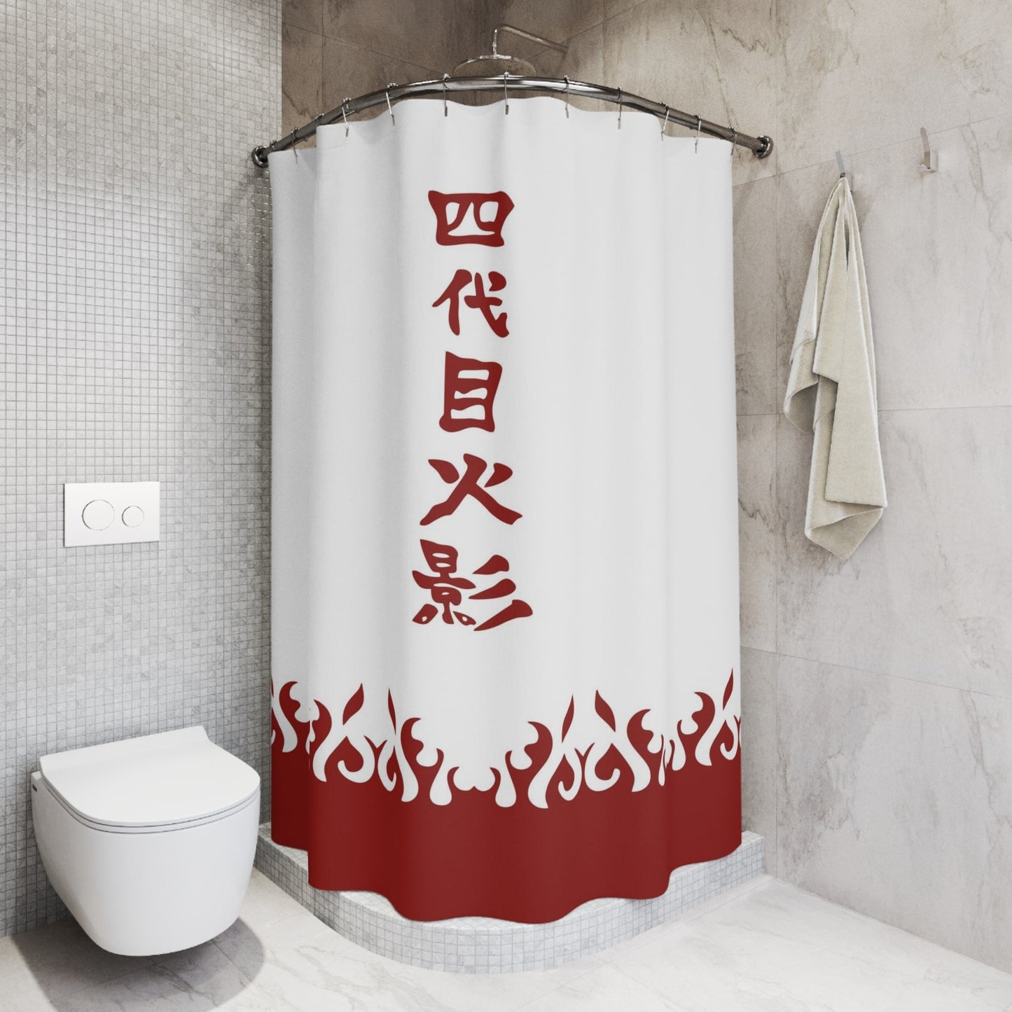 Minato Namikaze Rob Pattern Inspired Naruto Shower Curtains