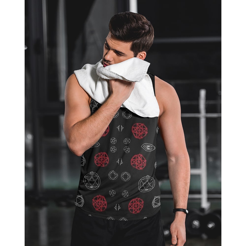 Fullmetal Alchemist Transmutation Pattern Dark Print Tank Top