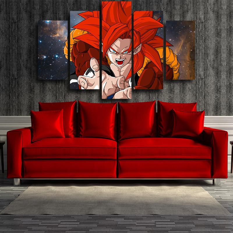 Gogeta SSJ4 3D Printed Anime Canvas