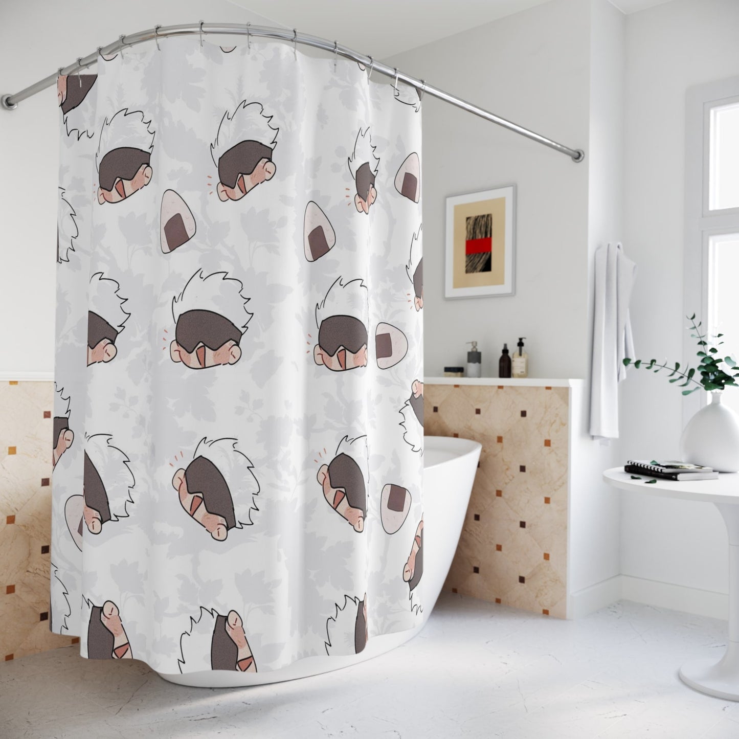 Satoru All Over Print Cute Jujutsu Kaisen Shower Curtains