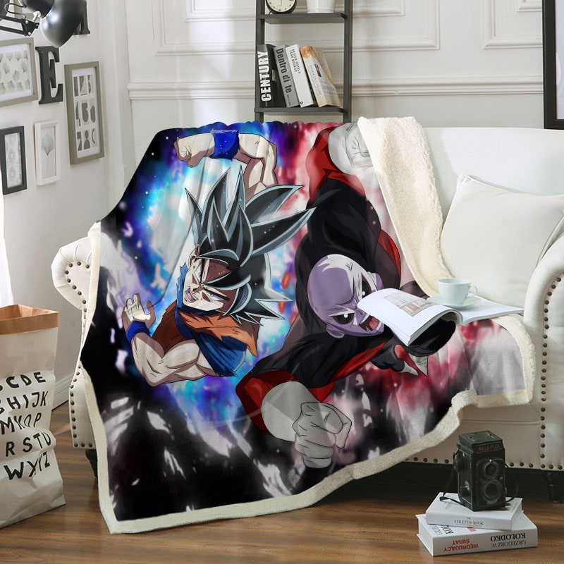 Dragon Ball Goku Jiren Premium Embossed Saiyans Blend Blanket