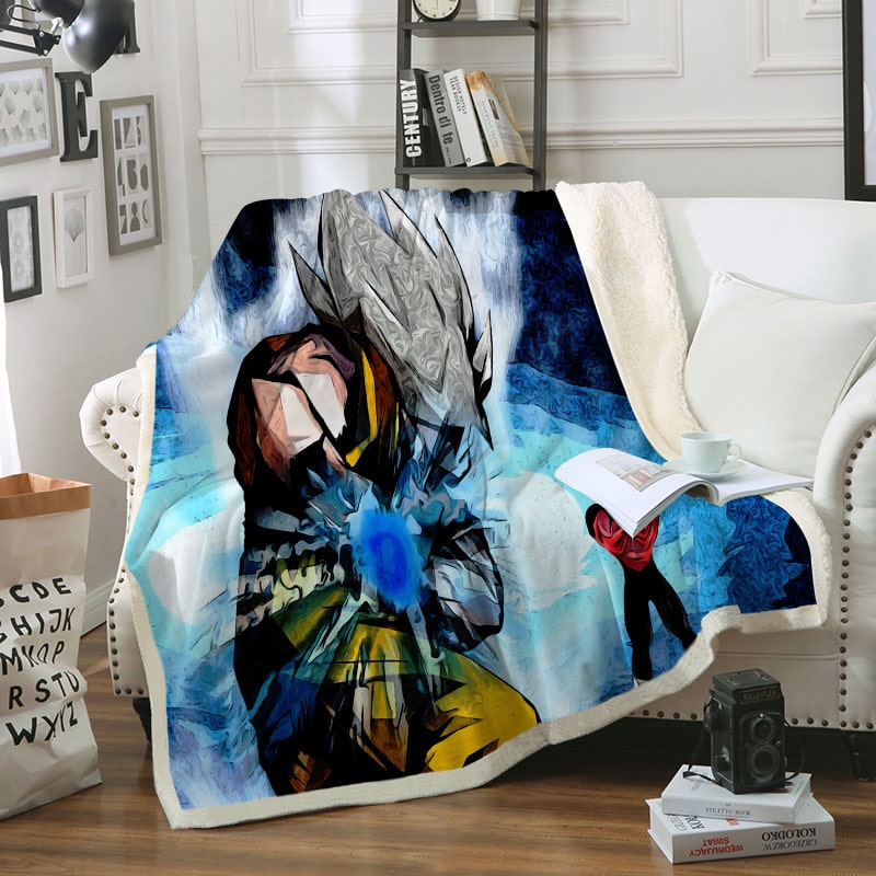 Dragon Ball Goku Jiren Saiyan Art Double Brushed Blanket