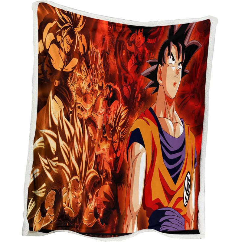 Dragon Ball Goku Super Saiyan Modes Soft and Comfortable Blanket