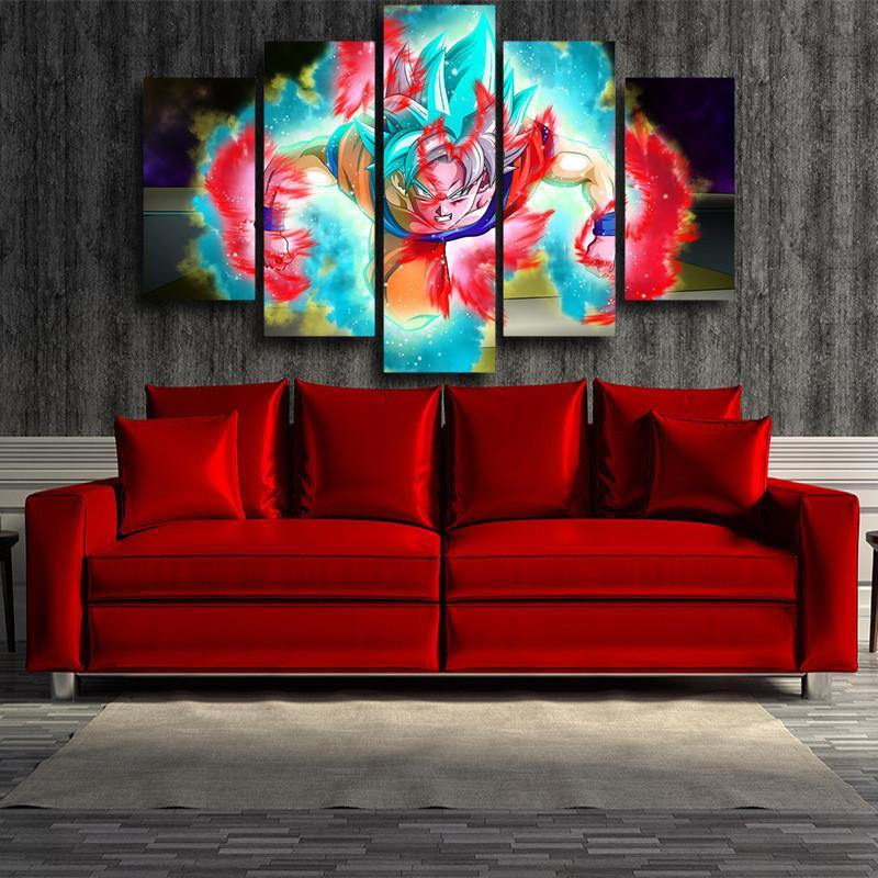 3D Printed Goku Canvas SSJ Blue God Kaioken