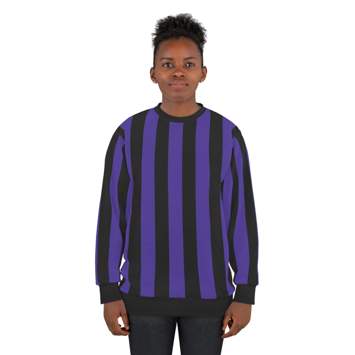Goth School Stripes Purple Sweatshirt