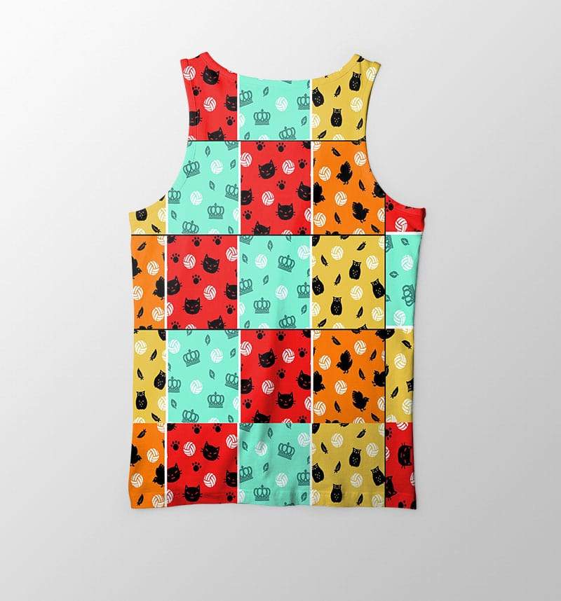 Haikyuu High School Volleyball Teams Emblems Embossed Vine Down Haikyuu Tank Top