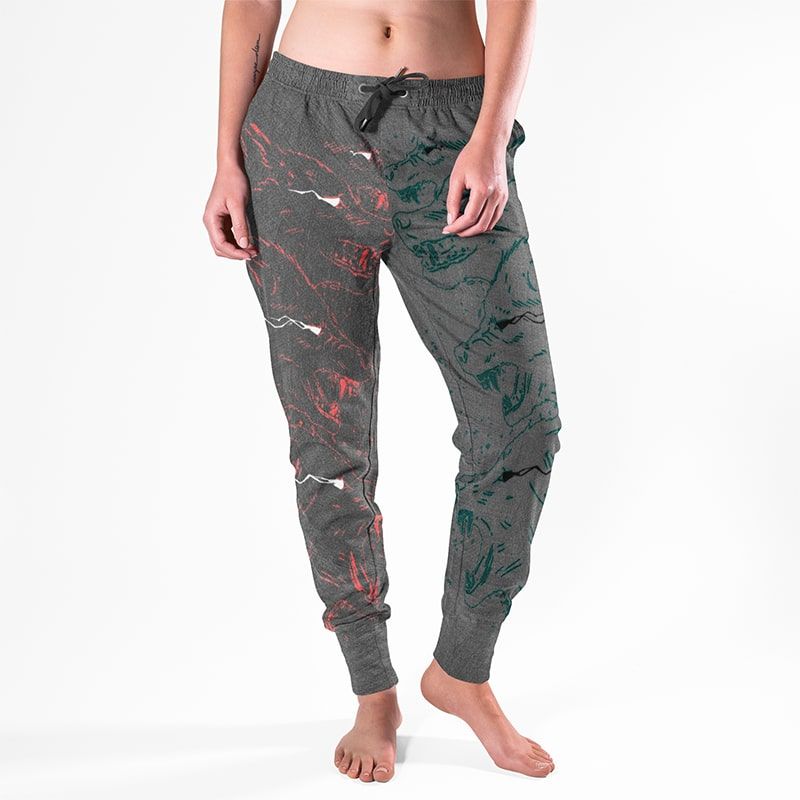 Hell Hounds All Over Brushed Jujutsu Kaisen Sweatpants Joggers-Joggers-Activewear,Joggers,Jujutsu Kaisen,Jujutsu Kaisen Joggers,Sweatpants