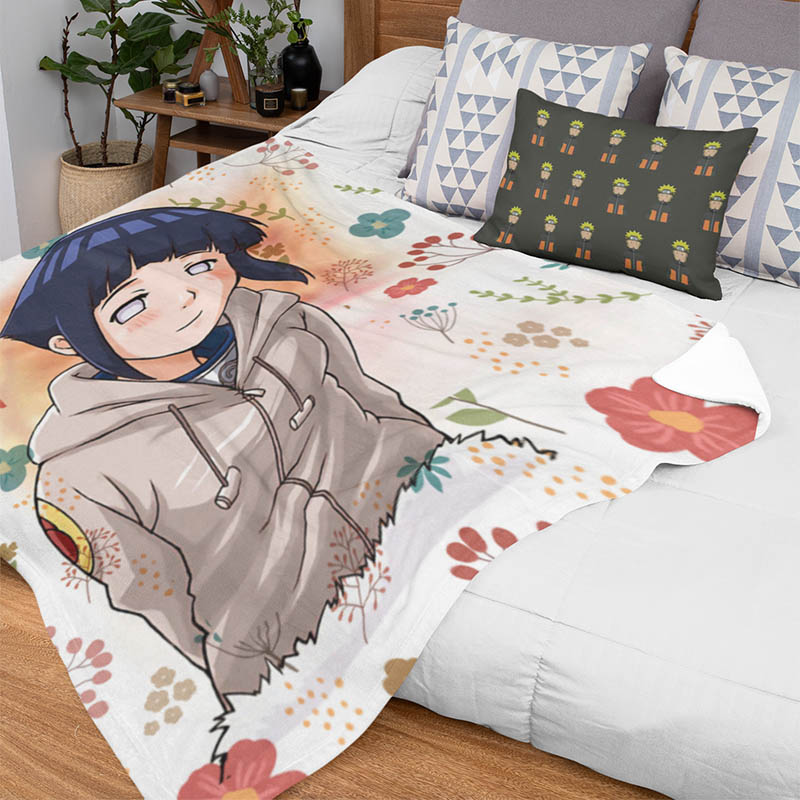 Hinata Hyuuga Cute Kawaii Naruto Blanket-Blanket-Blanket,Hinata Hyuga,Naruto,Naruto Blanket,Naruto Shippuden