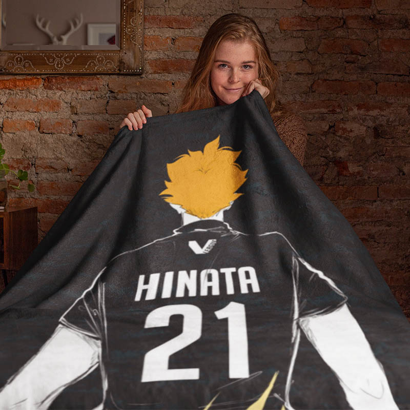 Hinata Shoyo Black Jackal Karasuno Haikyuu Throw Blanket
