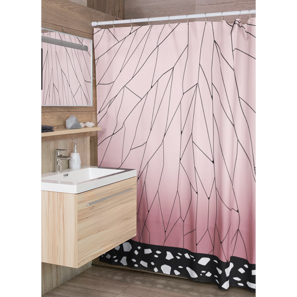 Demon slayer Kochou Shinobu Insect Pillar Pink Fusion Shower Curtains
