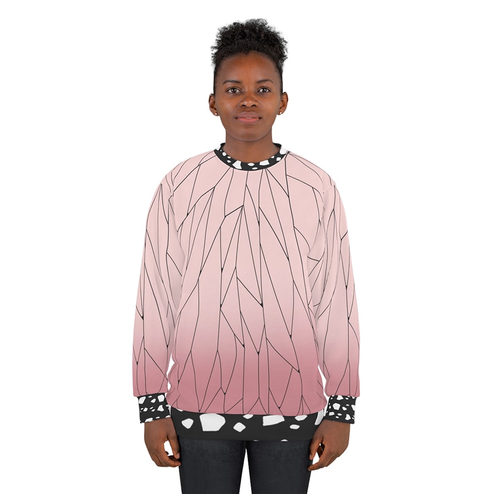 kocho Shinobu Demon Slayer Pink Pattern Sweatshirt