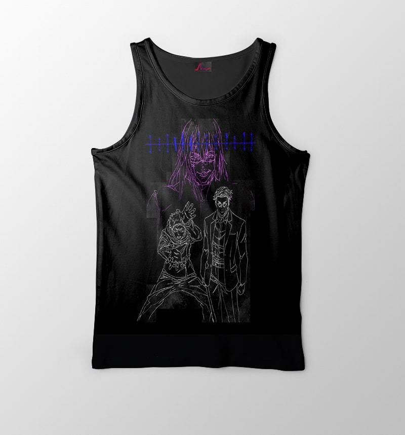 Itadori Mahito Dark sketches Style Dark Jujutsu Kaisen Tank Top