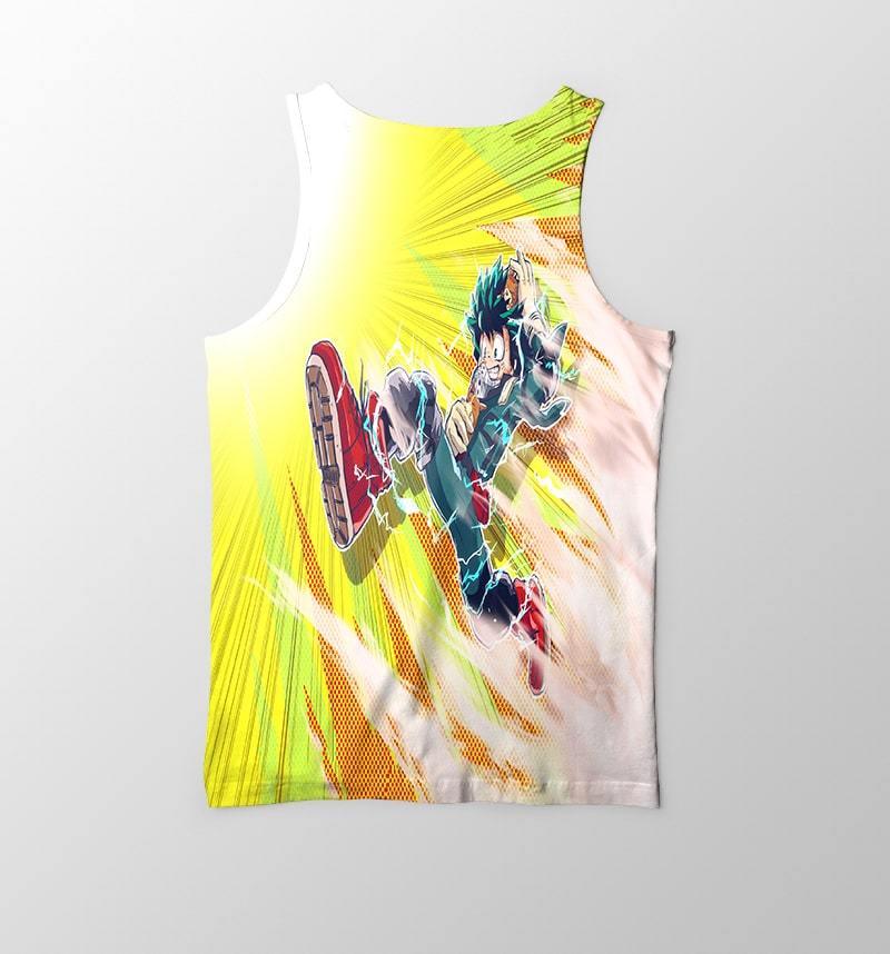 My Hero Academia Izuku Midoriya Flash Run BNHA Tank Top-My Hero Academia-meta-size-chart-tank-top-size-chart,My Hero Academia,Tank Tops,Vest