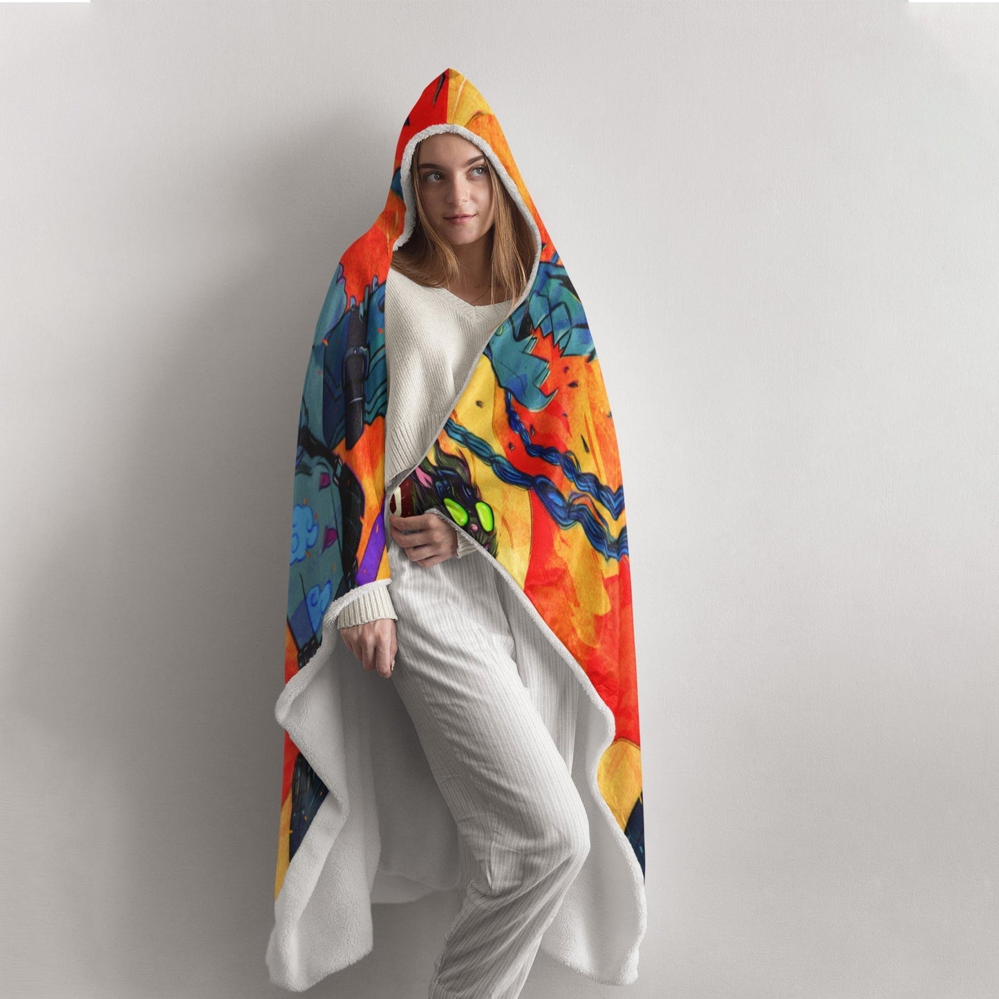 Jinx League of Legends Fire Brushed Arcane Gaming Blanket