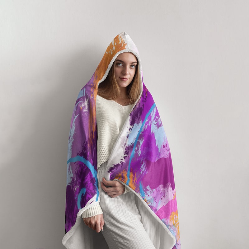 Jinx League of Legends Powder Abstract Brushed Arcane Gaming Blanket