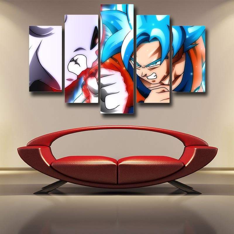 Jiren Vs Goku SSJ Blue GOD 3D Printed Goku Canvas