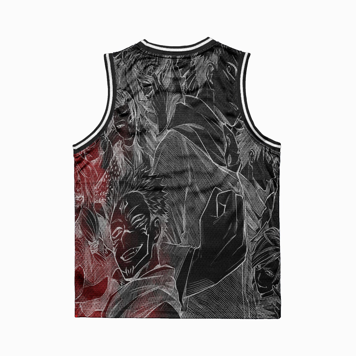 Jujutsu All Curse Pattern Basketball Jersey