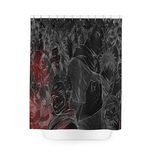 Jujutsu Kaisen All Over Dark Sketch Shower Curtains