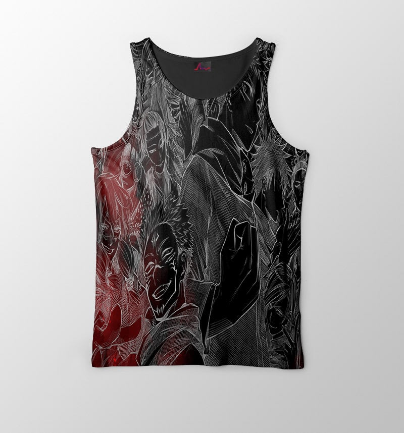 Jujutsu Kaisen Dark Premium Sketch Brushed Jujutsu Kaisen Tank Top