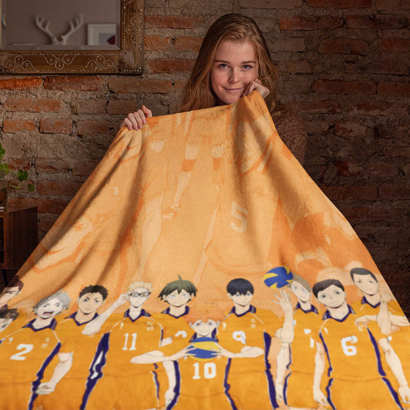 Karasuno All stars Print Haikyuu Throw Blanket