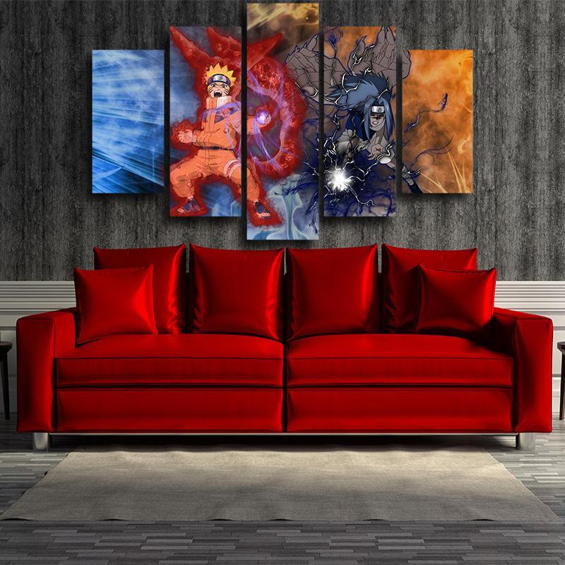 Kid Naruto Vs Sasuke Naruto Canvas-Naruto-Canvas,MultiColor,Naruto,Naruto and Sasuke