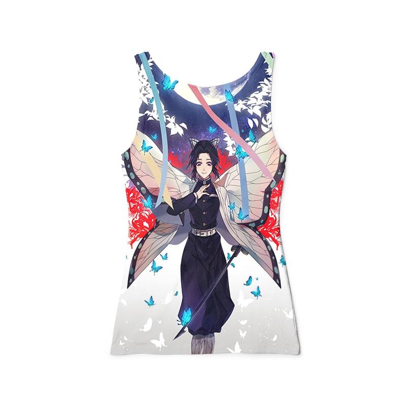 Kochou Shinobu Insect Pillar Purple Classic Butterfly Demon Slayer Kimetsu No Yaiba Tank Top-Demon Slayer-Demon Slayer,Demon Slayer Kimetsu no Yaiba,Demon Slayer: Kimetsu no Yaiba the Movie: Mugen Train,Kochou Shinobu,meta-size-chart-tank-top-size-chart,Tank Tops,Vest
