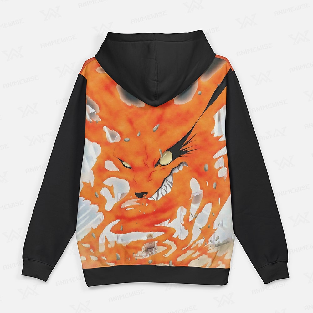 Kurama Nine Tail fox Fusion Naruto Pullover Hoodie