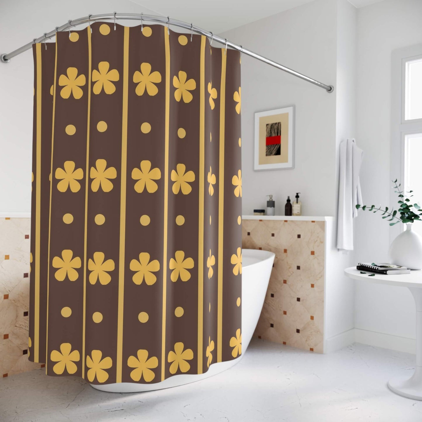 Trafalgar D. Water Law Wano Pattern One Piece Shower Curtains
