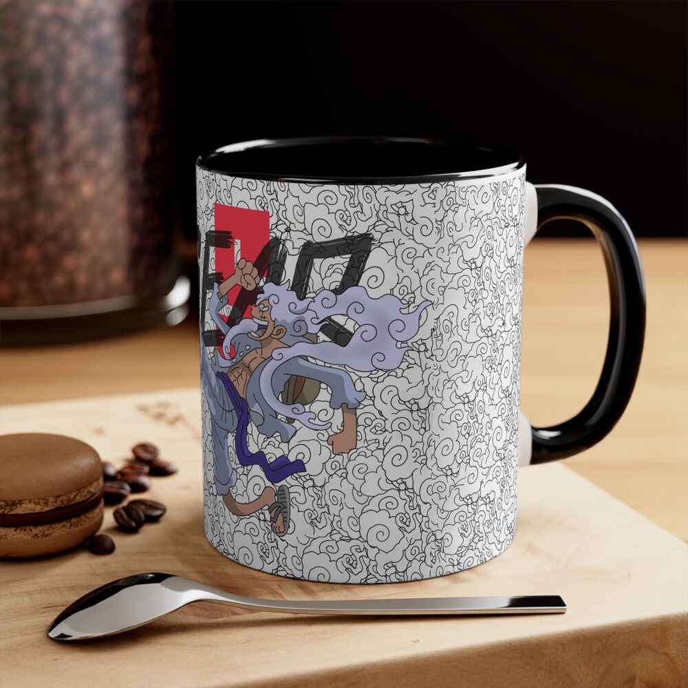 Nika Sun God Luffy Gear 5 One Piece Accent Coffee Mug