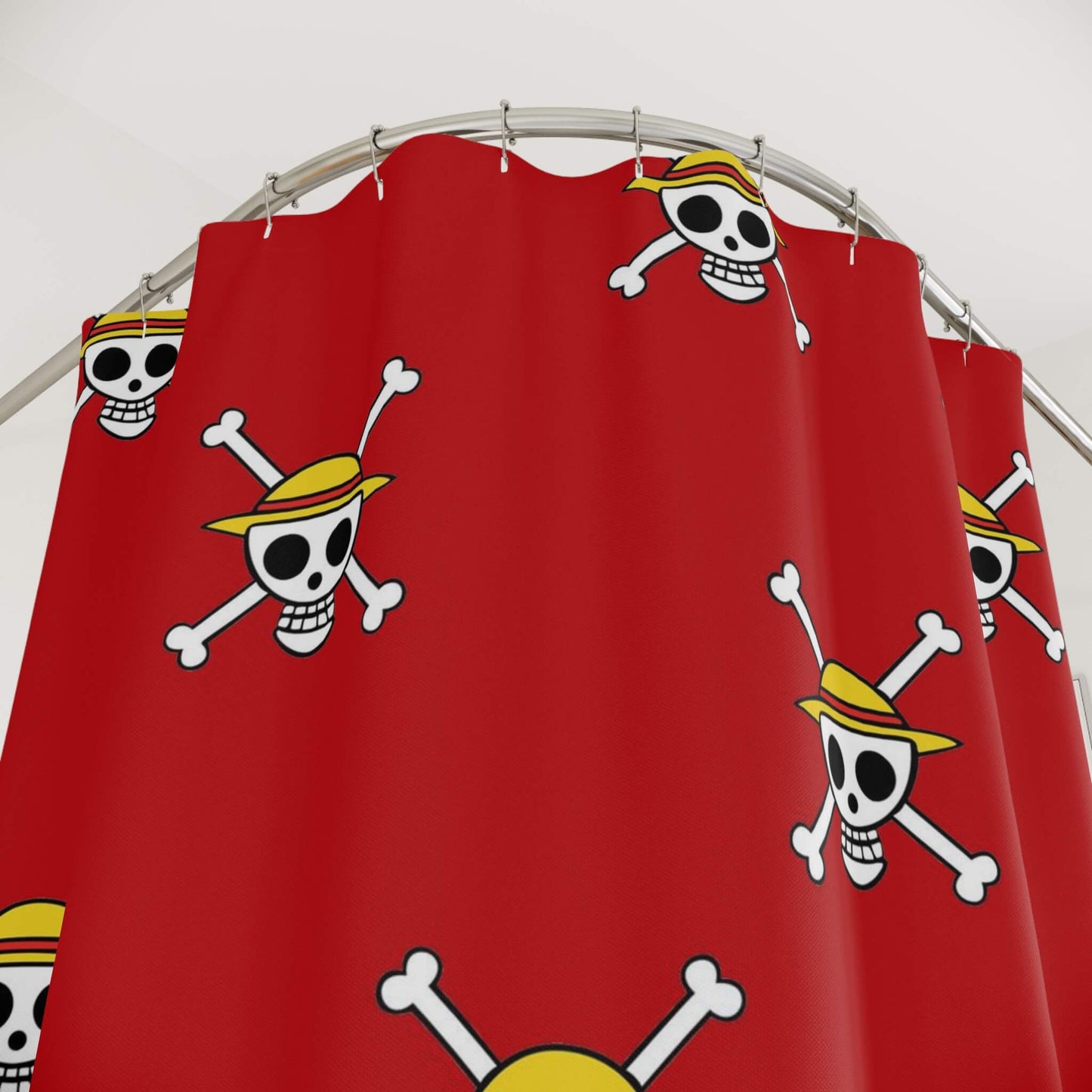 Straw Hat Jolly Roger One Piece Shower Curtains
