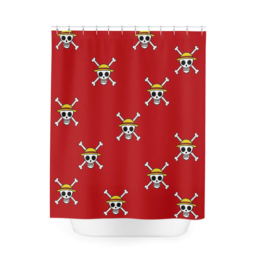 Straw Hat Jolly Roger One Piece Shower Curtains