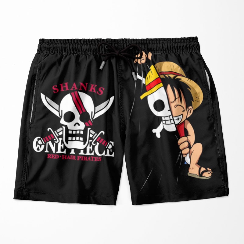 Monkey D.Luffy Luffy One Piece Emblems All Over Brushed Shorts