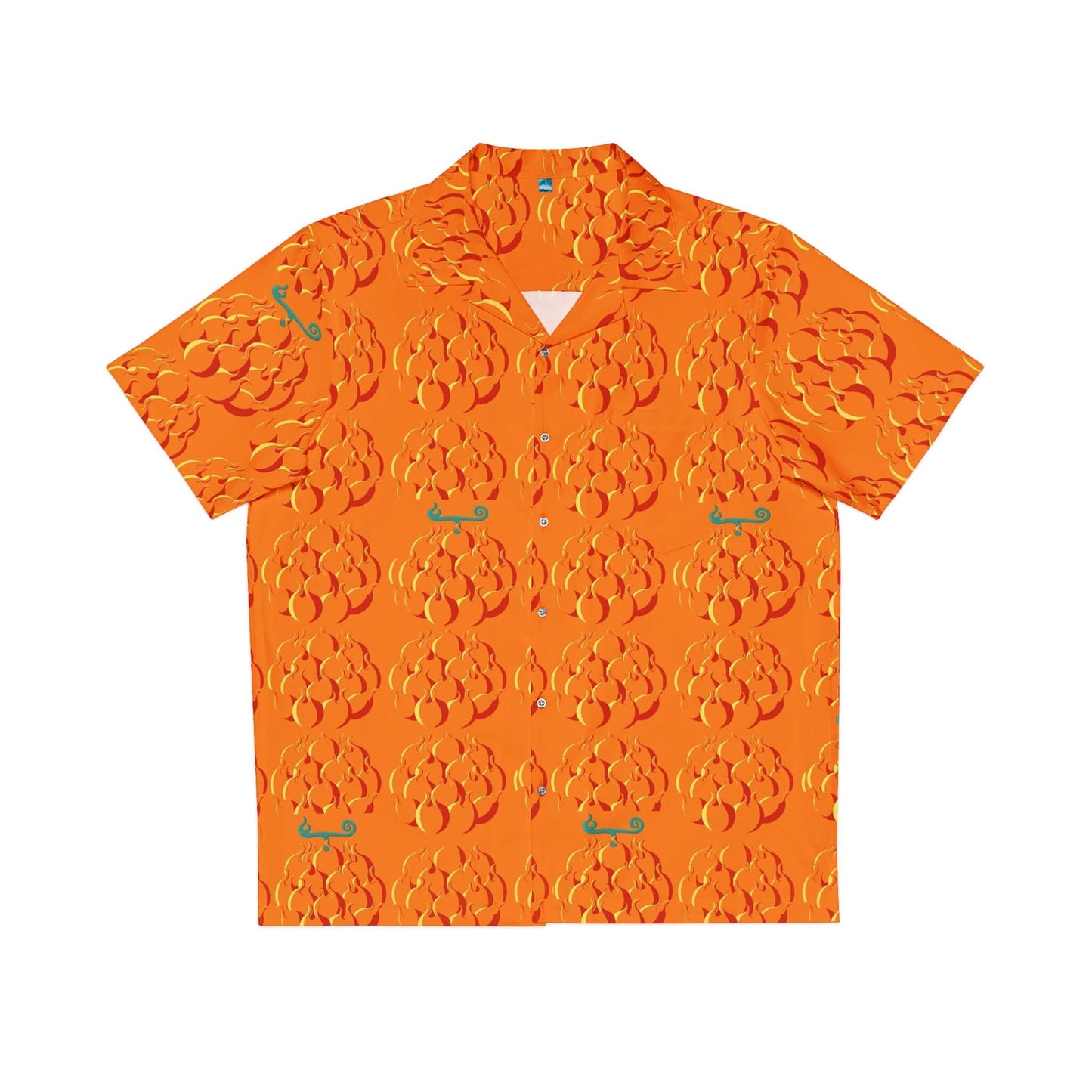 Mera Mera no Mi Devil Fruit Pattern One Piece Hawaiian Shirt