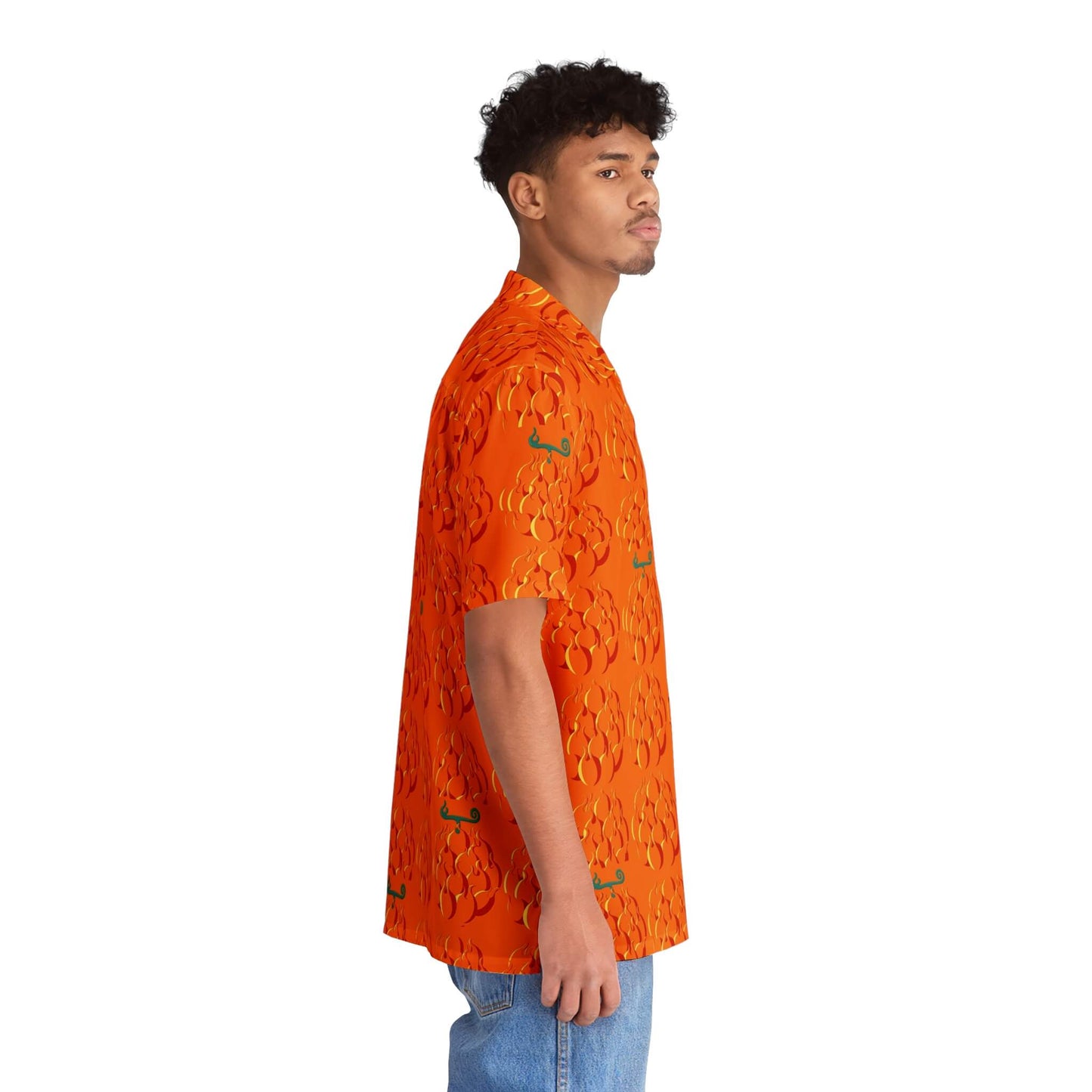 Mera Mera no Mi Devil Fruit Pattern One Piece Hawaiian Shirt