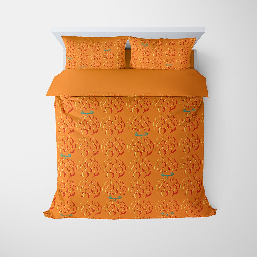 Mera Mera no Mi Devil Fruit Pattern One Piece Comforter Set Bedding