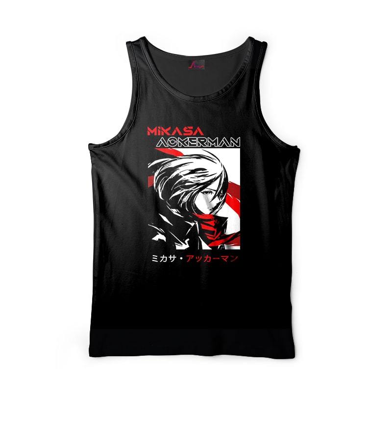 Mikasa Ackerman New Look Color Brushed Shingeki no Kyojin Tank Top