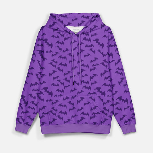 Darkstalkers Morrigan Bats All Over Brushed Pullover Hoodie