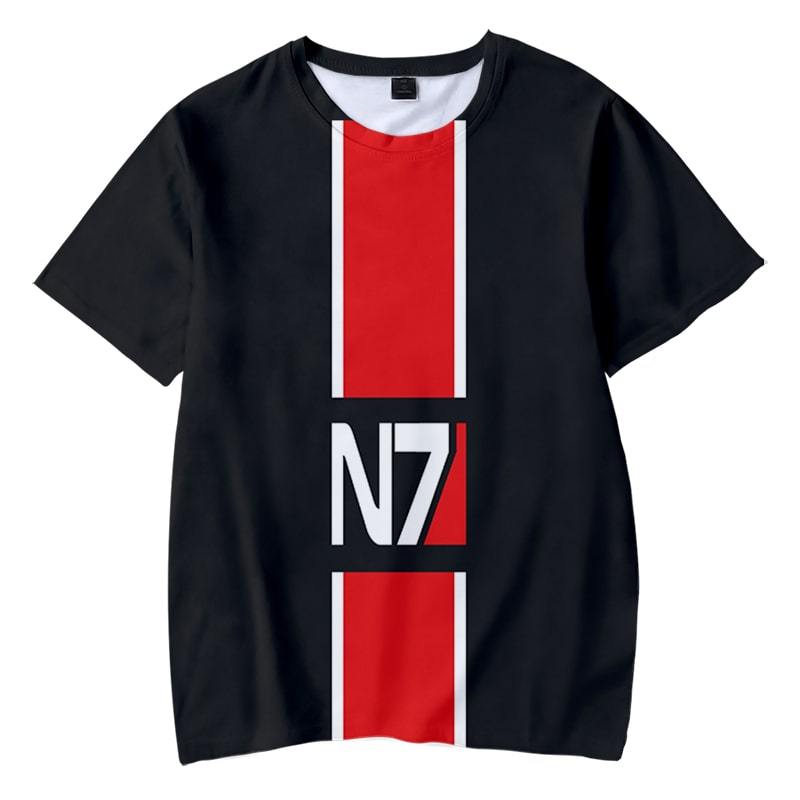 N7 Mass Effect Self Embossed Gaming T-shirt