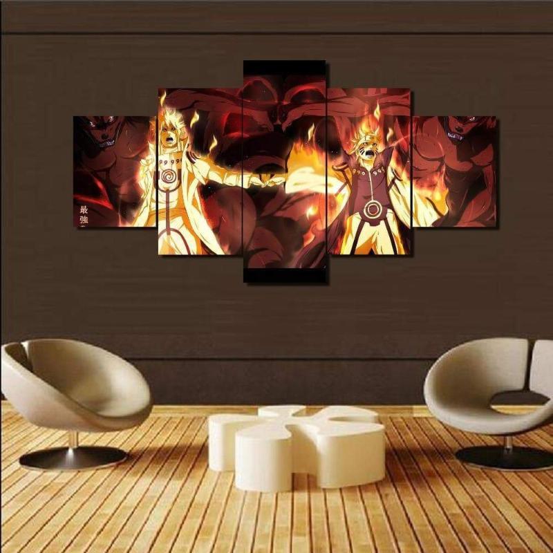 Naruto And Minato Wall Naruto Canvas-Naruto-Canvas,Hokage,MultiColor,Namikaze Minato,Naruto