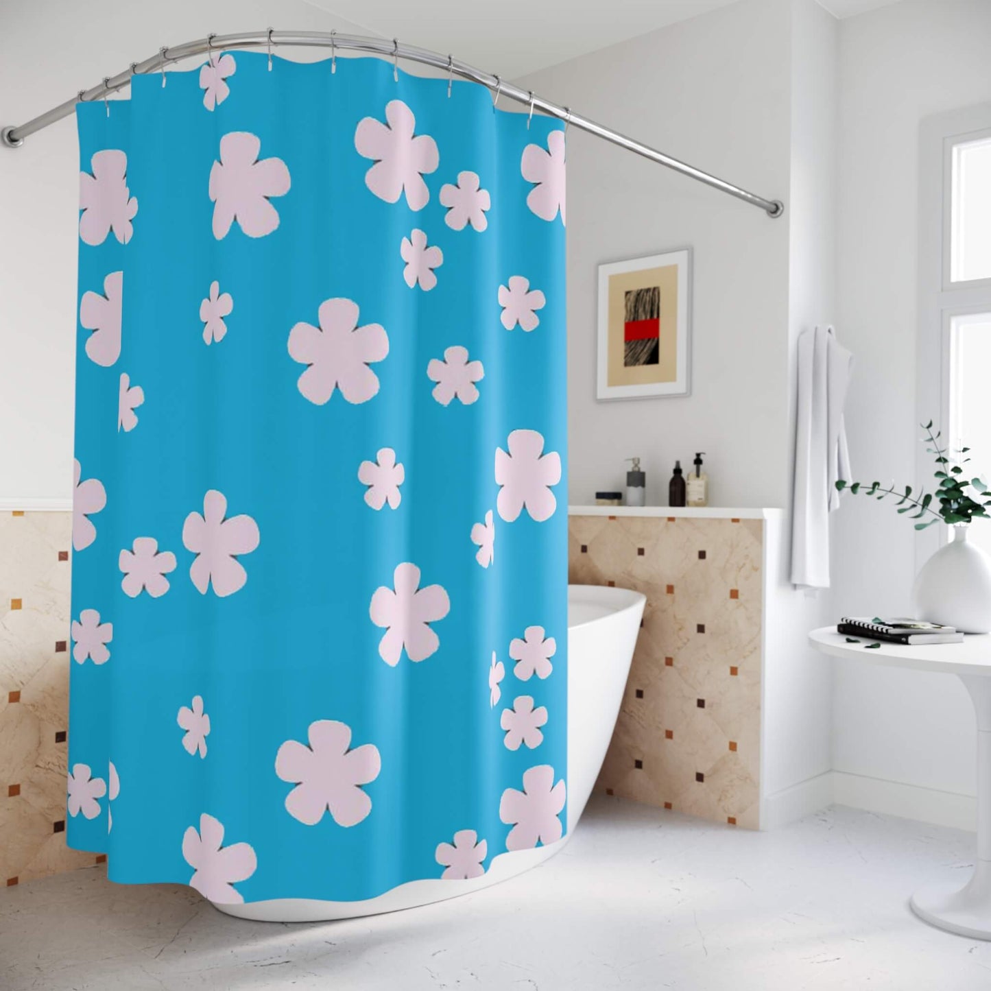 Nami Wano Kuni Pattern One Piece Shower Curtain