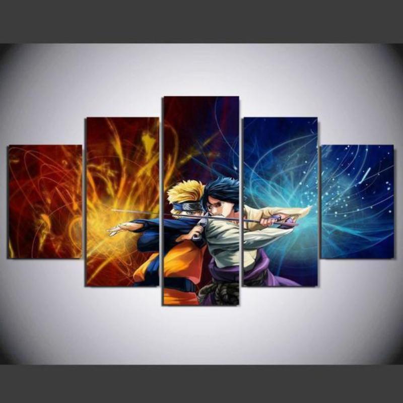 Naruto And Itachi Uchiha 5 Pieces Canvas-Naruto-Canvas,MultiColor,Naruto
