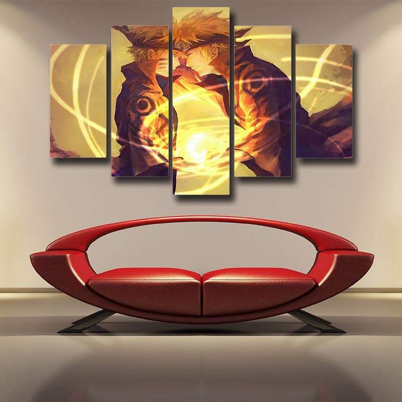 Naruto And Minato Rasengan Canvas-Naruto-Canvas,Namikaze Minato,Naruto,Rasengan,Yellow