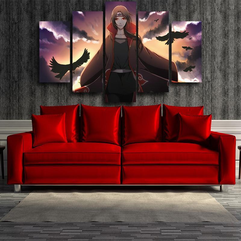 Naruto Itachi Uchiha 3D Printed Naruto Canvas-Naruto-Canvas,Itachi Uchiha,Naruto,Pink,Yellow