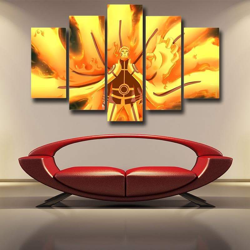 Naruto Nine Tail Mode 3D Printed Naruto Canvas-Naruto-Canvas,Kurama,Naruto,Yellow