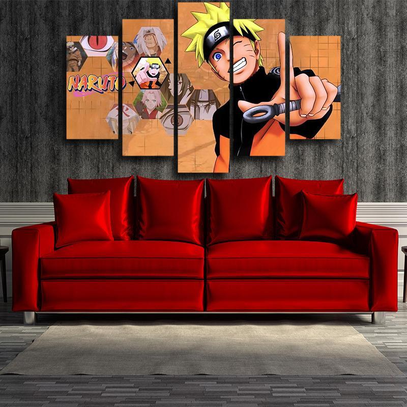 Naruto Orange 3D Printed Naruto Canvas-Naruto-Canvas,Naruto,Orange,Sakura,Yellow