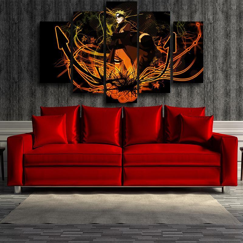 Naruto Sage Mode 3D Printed Naruto Canvas-Naruto-Black,Canvas,Naruto,Orange