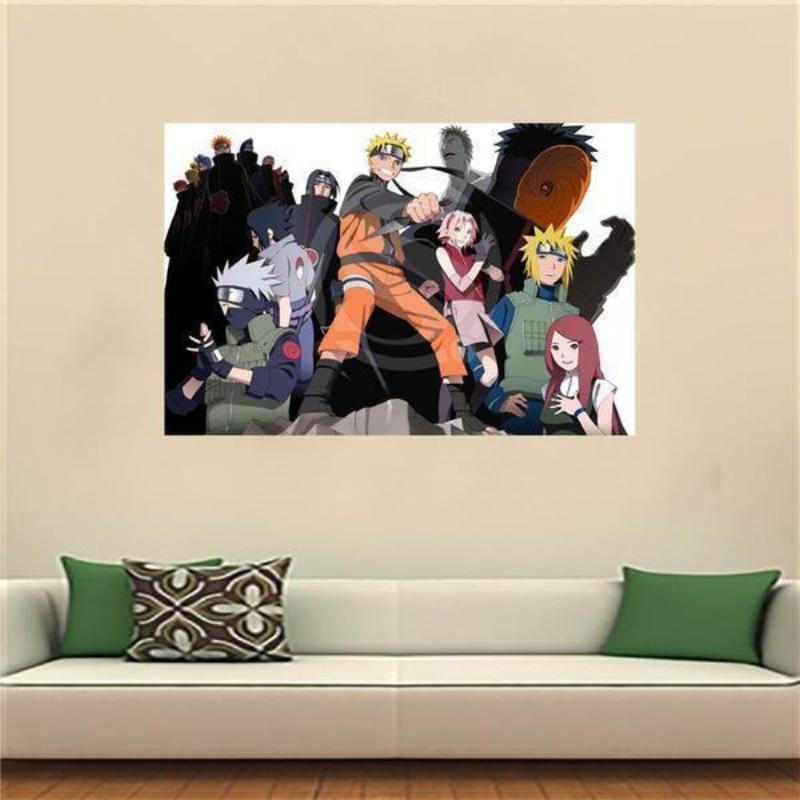 Naruto Team 7 and Akatsuki Wall Poster-Naruto-Canvas,MultiColor,Naruto